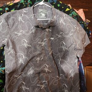 Stylish Gray Patterned Men's Shirt